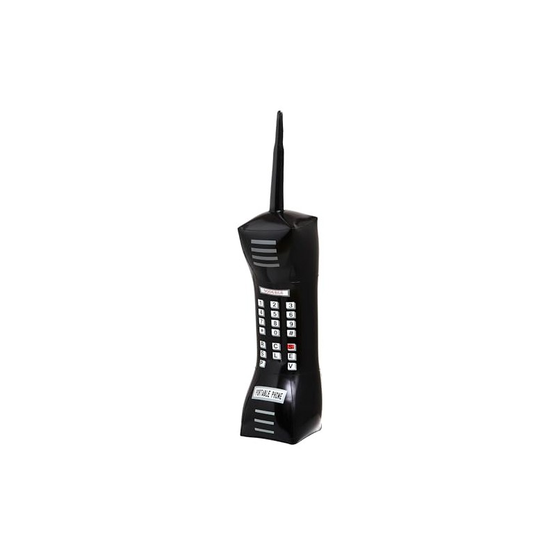 Widmann 01454 - Aufblasbares Handy, 77 cm, Telefon, Polizei, Karneval,