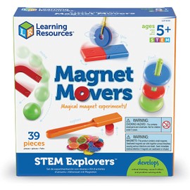 Learning Resources STEM Explorers, Homeschool, Magnet Movers, 39 Pieces, STEM Certified, Ages 5+