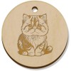 Azeeda 11 x 34mm 'Persian Cat' Wooden Pendants/Charms (PN00069779)