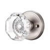 CLCTK Modern Glass Door Knobs, Passge Hall Closet Door Knobs,