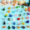 Lugailly Mini Resin Ocean Animals Figures to Hide 36 PCS