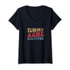 Womens Tummy Ache Survivor V-Neck T-Shirt