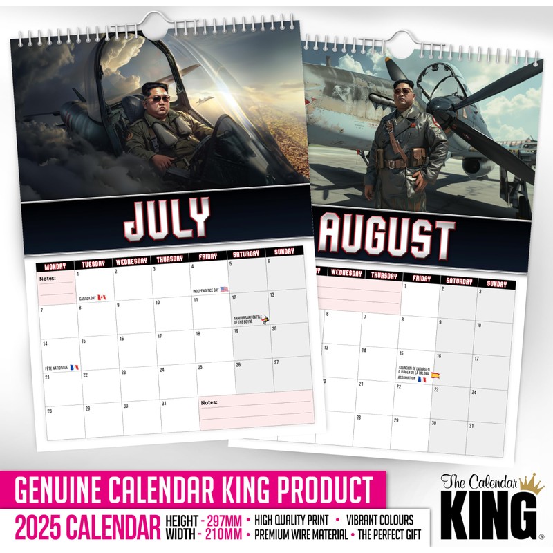The Calendar King // Top Un - 2025 Wall Calendar