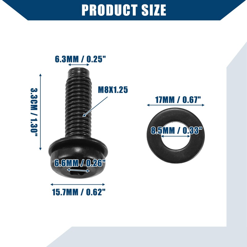 Hihaha Windshield Frame Bolts & Hinge Torx Screws / 8