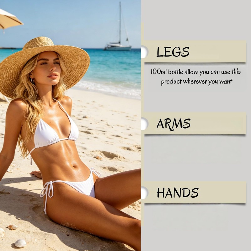 100ML Long Wear Waterproof Concealer,Leg Makeup Coverage,Waterproof Body Foundation&Bo-dy Concealer,Leg