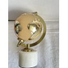 Globe NWT Glass Globe On Marble Alabaster Stand Mirrored Gold