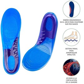 2 Pares Plantillas De Gel Plantillas para Zapatos Tamaño Ajustable, Antifatiga Absorción de Impactos Anti Fatiga Plantillas de Apoyo de Arco para Fascitis Plantar Dolor Pies Talones (23.5-25.5)