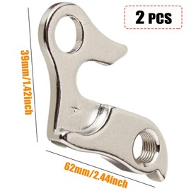 2 Sets Alloy Bike Rear Derailleur Hanger Transmission Tail Hook for Cycle Bicycle MTB Road Bike