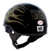 Milwaukee Leather Hot Leathers HLD1047 Gloss Black 'Camo Skull Flames'