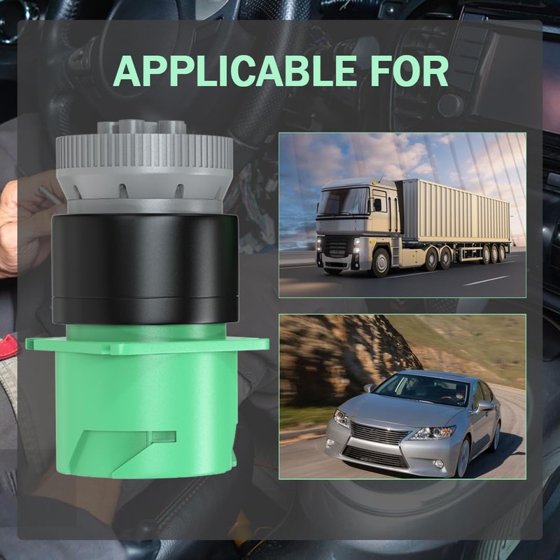 9 Pin J1939 Female to 6 Pin J1708 Male OBD2