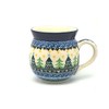 Polish Pottery Mug - 15 oz. Bubble - Christmas Trees