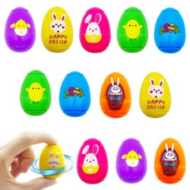 12 Pcs Egg-Shape Fidget Spinner Toys for Kids Adults Easter Basket Stuffer, Colorful Spinning Ball for Easter Egg Fillers, Party Favors Gifts for Kids Boys Girls