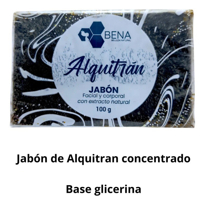 Jabón Barra Bena Belleza Natural 100g Alquitrán Facial Anticaspa Psoriasis