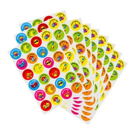 Tower Good Behaviour Reward Stickers to Reward & Encourage Kids - Pack of 240 Behaviour Stickers in 25mm Diameter, Assorted Designs in Vibrant Colours
