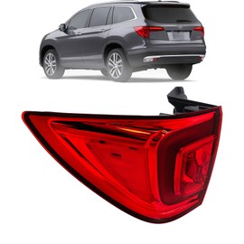 labwork Tail Lamp Light Replacement for Honda Pilot 2016-2018 Passport EX-L Elite 2022-2023 Red Lens Driver Side Halogen Brake Light Outer 33550-TG7-A01 HO2804107