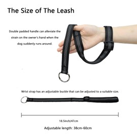 TEKCAM Dog Wrist Safety Strap Adjustable Pet Short Dog Leash with Soft Padded Handle Dog Lead Anti Dislodging Baby Stroller Wrist Strap with Reflective Lead Dog Leash for Walking Training