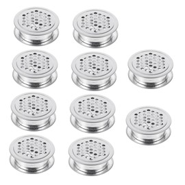Tofficu 10pcs Stainless Steel Ventilation Louvers for Heat Emission Durable Soffit Vents with Honeycomb Design for Cabinets Lockers and Furniture Ventilation