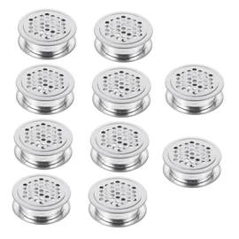 Tofficu 10pcs Stainless Steel Ventilation Louvers for Heat Emission Durable Soffit Vents with Honeycomb Design for Cabinets Lockers and Furniture Ventilation
