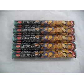 HEM Attracts Moneyl 100 Incense Sticks (5 x 20 stick packs)