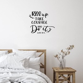 Cups Home Wall Decor Mural Decals Rise Up Take Courage and Do It Ezra 10 4 Reusable Home Decals for Sofa Nursery Bathroom Furniture Vinyl