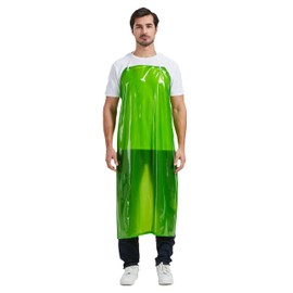 Nanxson Waterproof Work Apron Bib Apron Meat Apron Butcher Apron for Pet Bathing Garden CFS0007, Thin Green