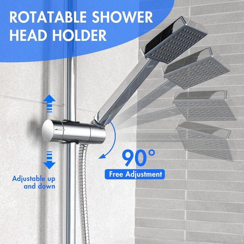 Adjustable Shower Head Holder Shower Holder Bracket Chrome Plated Shower
