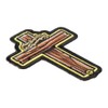 PatchStop Wood Cross Thorns Brown Iron On Patches for Clothing