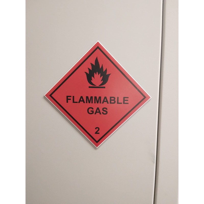 Pack of 2 strong Magnetic, flammable gas 100mm x 100mm