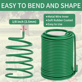 QenFree Garden Wire, 66FT Soft Plants Ties, 3.5mm Flexible Garden Ties for Climbing Plants, Vines Plant, Tomatoes, Flowers, Roses Plant Support