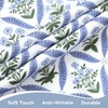 hometrixx Block Print Floral Washable Rectangle Table Cloth Blue 140x180cm