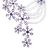 EVER FAITH Austrian Crystal Simulated Pearl Bridal Snowflake Necklace Earrings