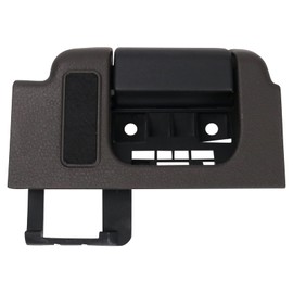 TRQ Rear Right Interior Door Handle Gray Housing With Black Lever Passenger Side Compatible with 2009-2014 Ford F-150