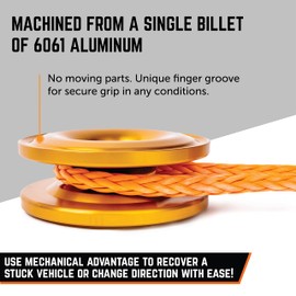 GearAmerica G.O.L.D. Snatch Recovery Ring – 48,000 lbs MBS, 24,000 lbs WLL – Recovery Pulley For Use with Synthetic Shackles & Winchline