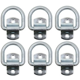 Boxer ½” Heavy Duty Forged D Rings, 6 Pack 12,000 Pounds, Bolt On D Ring, for Flatbeds Tie-Down Anchor