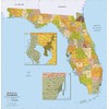 Florida ZIP Code Map with Counties - Standard - 36"