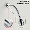 DOUBLUOEG Chrome 11.8 Inches Shower Head with Adjustable Shower Arm,
