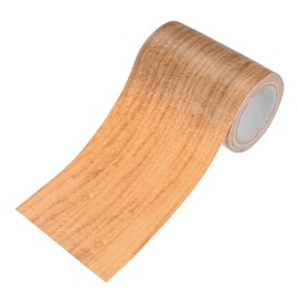 M METERXITY 1-Roll Wood Grain Repair Tape, 3.15in x 15ft Textured Realistic Self-Adhesive Wood Floor Tape Contact Paper for Furniture/Floors/Home [Chestnut Maple]