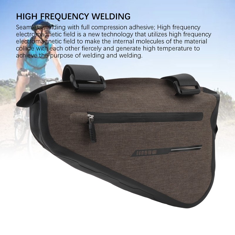Bike Triangle Frame Bag Multipurpose Waterproof TPU Double Sided Pockets