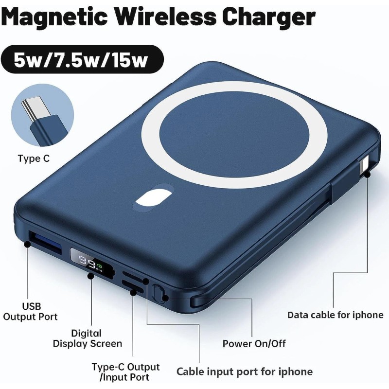 Yiisonger for Magsafe Battery Pack - 10000mAh Mag-safe Portable Charger