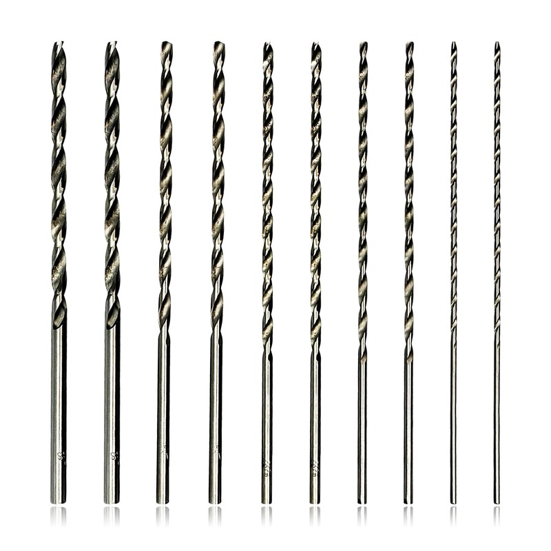 10 Piece 150mm Extra Long High-Speed Steel Twist Drill Bit