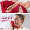 DecoHomeTextil Hand Towel Set, 6 Guest Towels in Bordeaux Red,