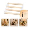Organizador De Maquillaje Acrílico Panel De Madera 4 Capas