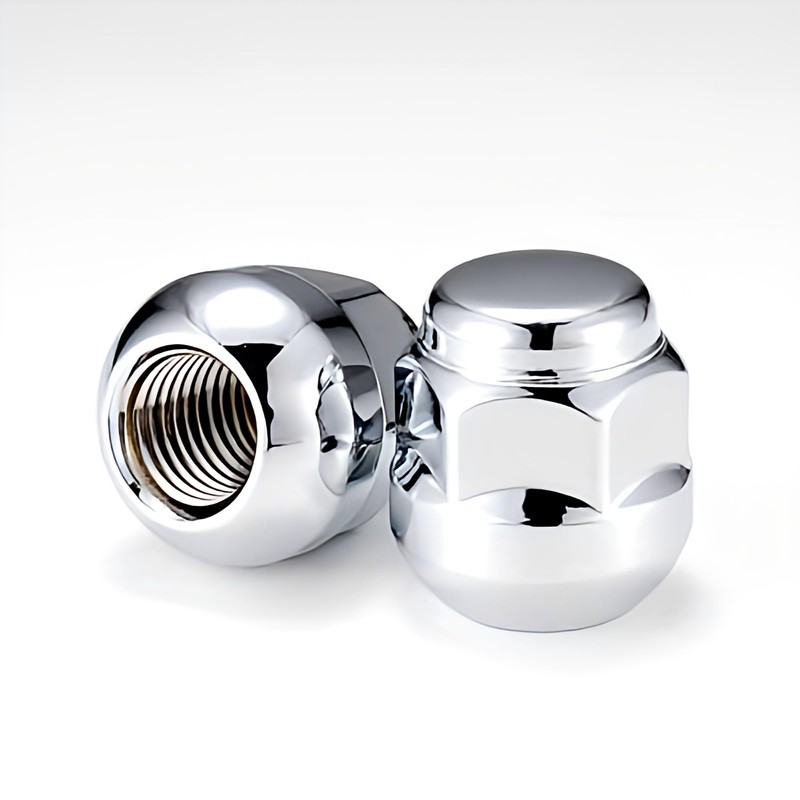 Honda "Genuine Type" 4 Hole Wheel Short Nut Chrome Plated