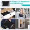 Fireproof Document Bag with Lock, 36 x 25 cm Wallet