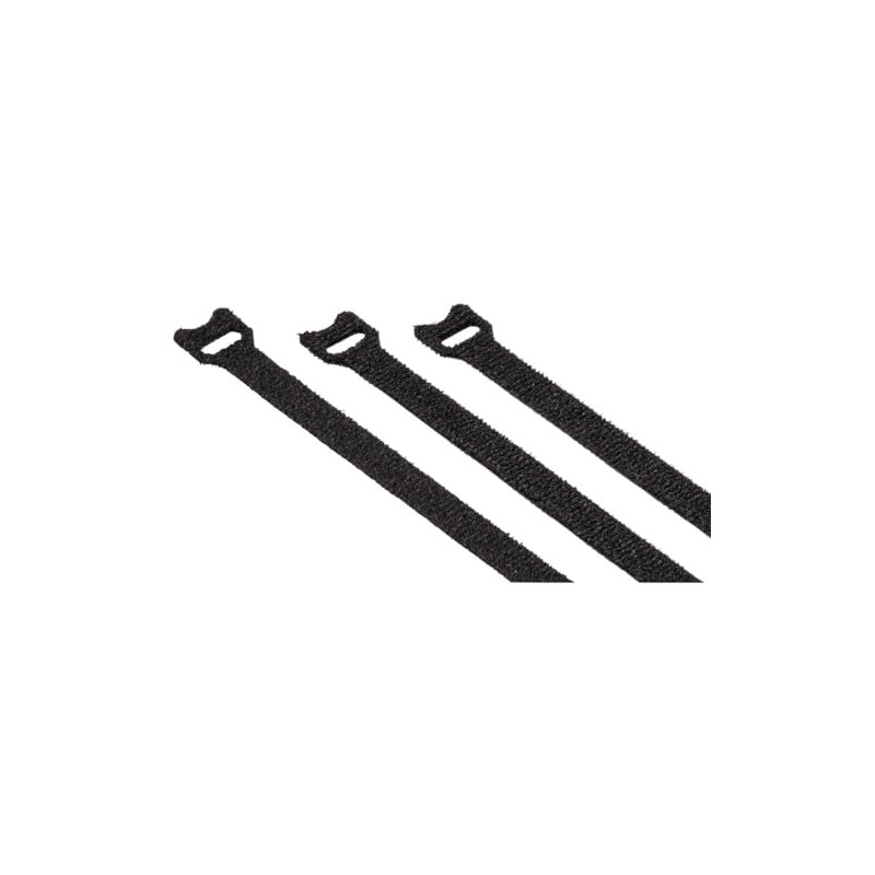 Pack of 20 Black Velcro Cable Ties Reusable 10mm x