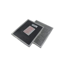 KITCHEN BASICS 101: 2 Pack 97007696 Range Hood Grease Mesh Charcoal Carbon Combo Filter Replacement for Broan Nutone 6105C, 41F, 97005687 - Size 8.75 x 10.5 x .44 Inches