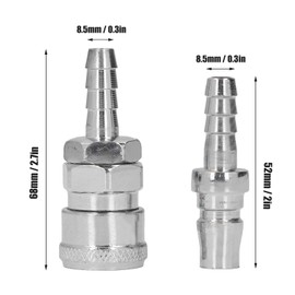 5 Sets Air Coupling Air Coupling Air Quick Couplings Coated Stainless Steel Pneumatic Quick Couplings and Plug Kit (5 x 8 Long Tail (SH+PH-20))
