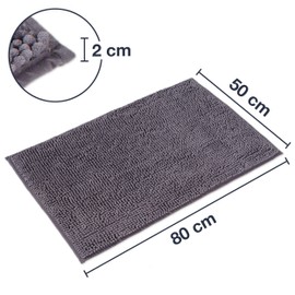 WohnDirect bath mat, bathroom rug, can be combined into a set, non-slip and washable, toilet set