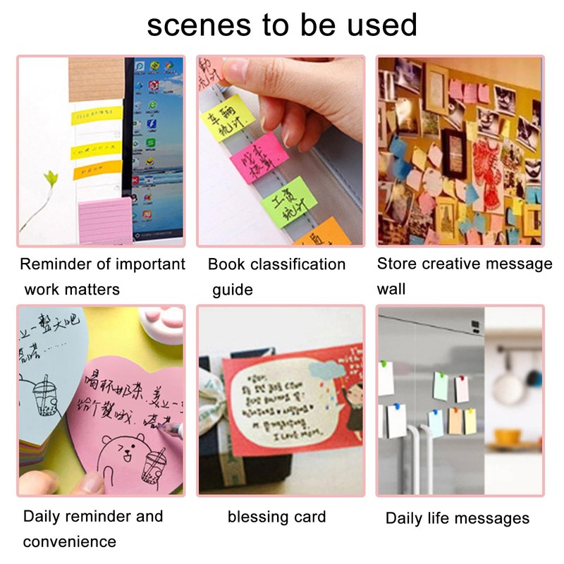 DKDDSSS 1850 Pcs Durable Transparent Sticky Notes Tabs - Clear