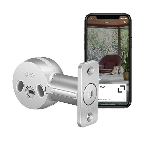 Level Bolt Smart Lock, Bluetooth Deadbolt, Works with Your Existing Lock, Keyless Entry, Smartphone Access, Works with Apple HomeKit
